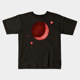 Red Crescent Moon Kids T-Shirt